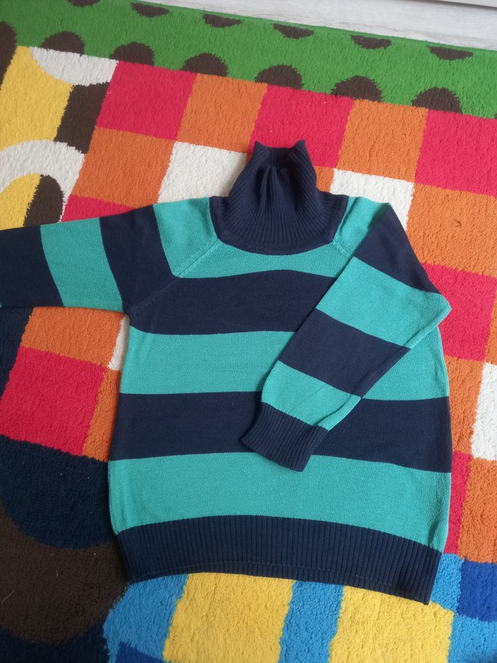 Erkek Çocuk Renkli Boğazlı Triko Kazak - Görsel 2