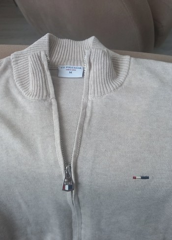 U.S. Polo Erkek Bej  Erkek Triko Hırka - Görsel 3