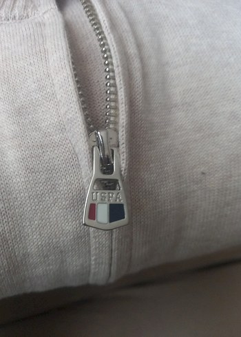 U.S. Polo Erkek Bej  Erkek Triko Hırka - Görsel 4