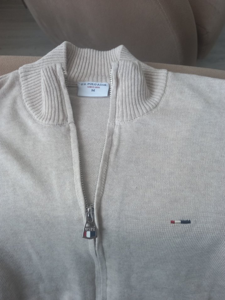 U.S. Polo Erkek Bej  Erkek Triko Hırka - Görsel 3