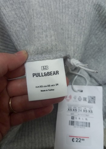 Pull&Bear Gri Kadın  İspanyol Paça Pantolon - Görsel 8