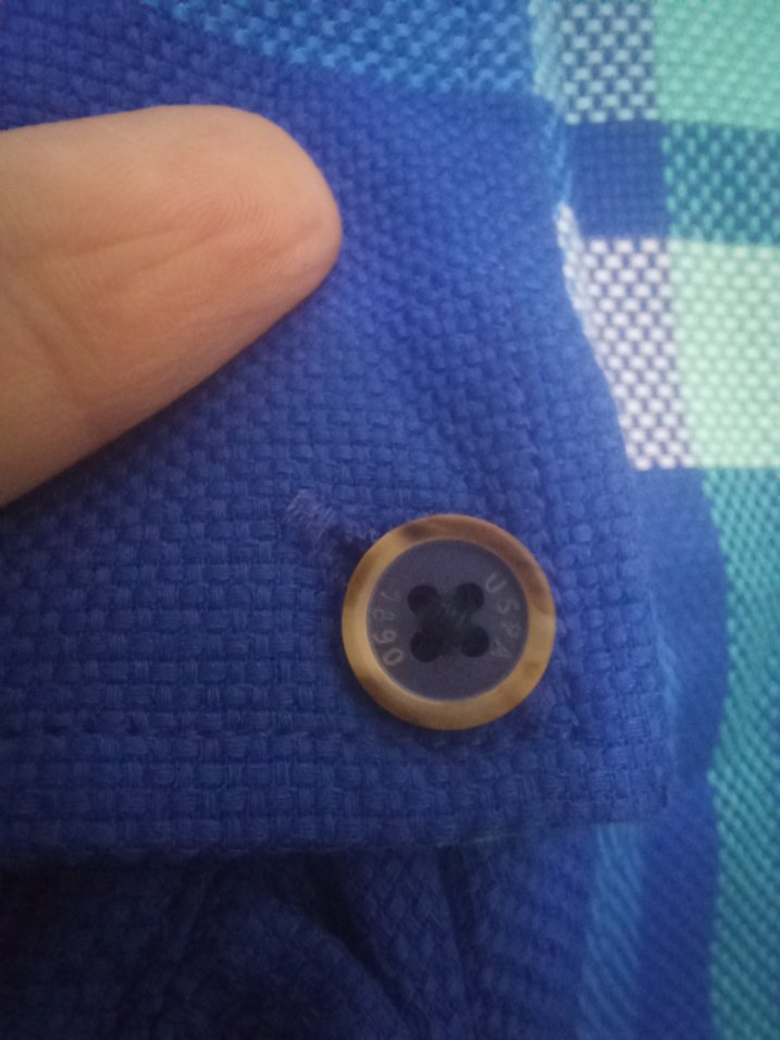 U.S. Polo Mavi Ekose Desenli Erkek Gömlek M beden - Görsel 5