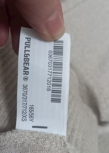 Pull&Bear  XS  bej triko tayt pantolon - Görsel 7