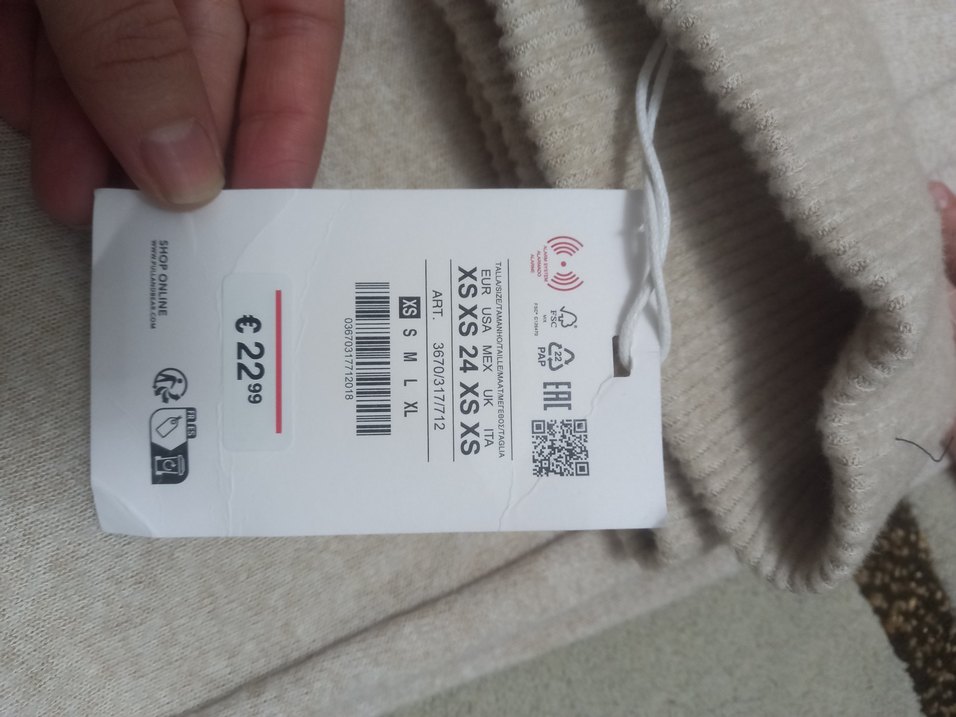 Pull&Bear  XS  bej triko tayt pantolon - Görsel 5