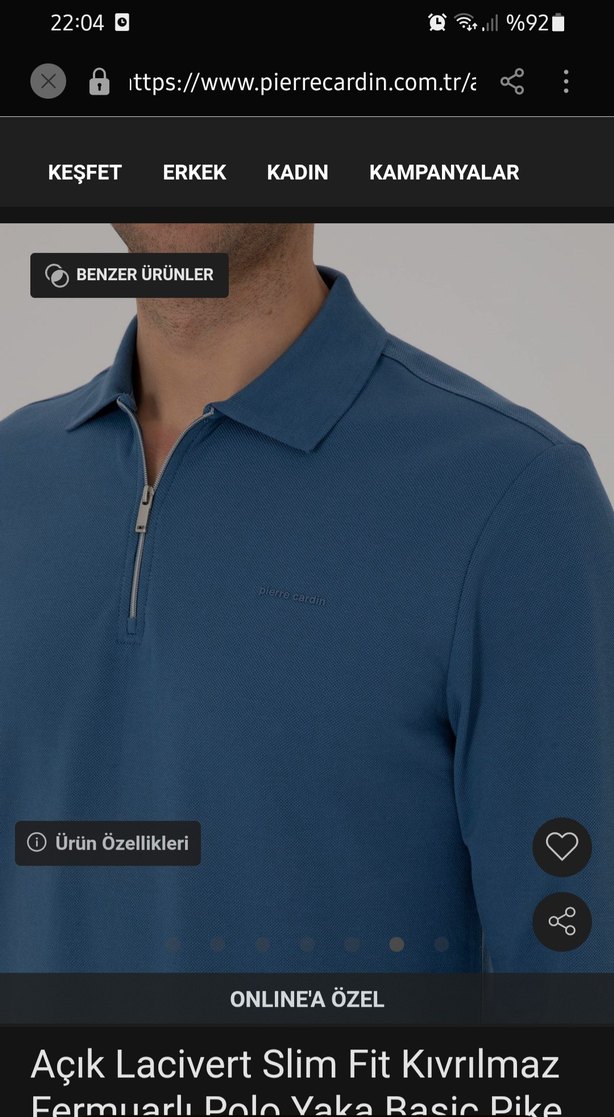 Pierre Cardin Uzun Kollu Polo Tişört - Görsel 3