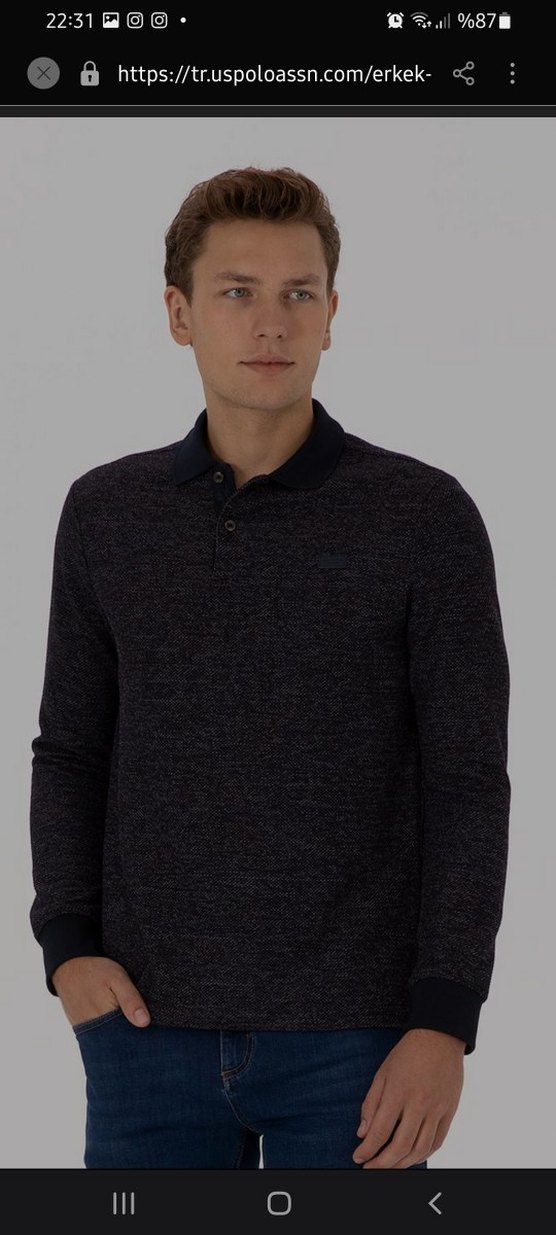 USPA Polo Yaka Erkek  Kazak - Görsel 2