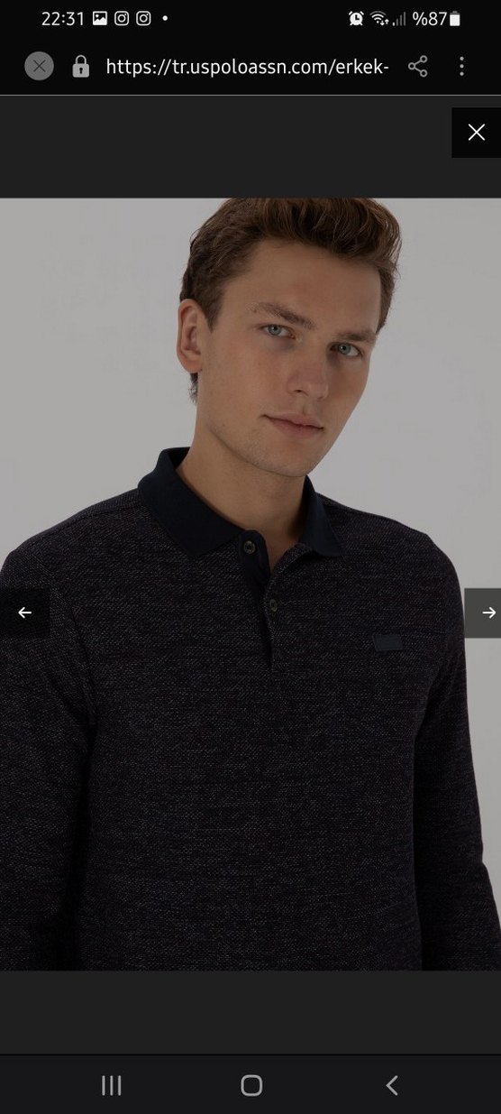 USPA Polo Yaka Erkek  Kazak - Görsel 3