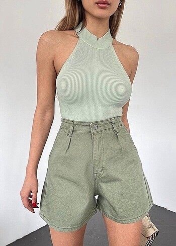 Mom kalıp denim şort