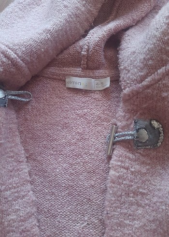Koton Pembe Düğmeli Midi Yün Hırka