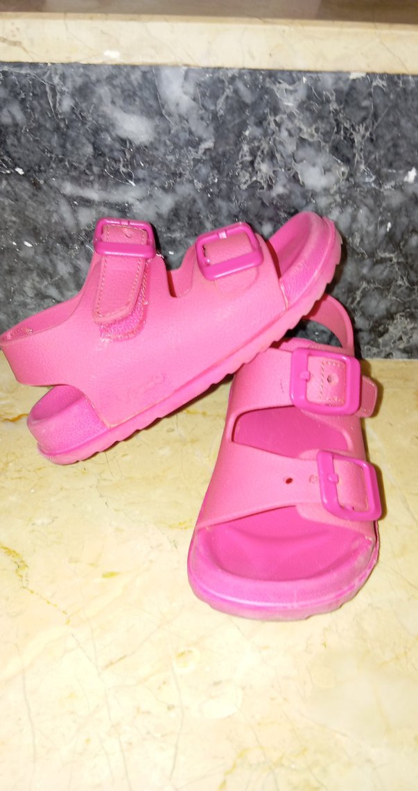 Kız Çocuk Pembe Tokalı Terlik sandalet vicco 23 - Görsel 2