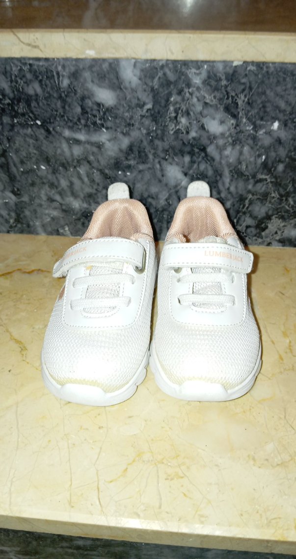 Kız Çocuk Beyaz Cırt Cırtlı Spor Ayakkabı 23 numara - Görsel 2