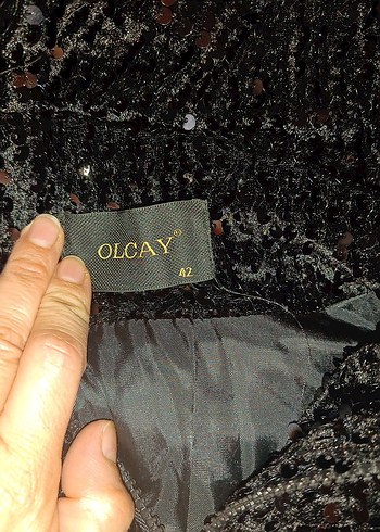 Beyoğlu Butik Kürk Detaylı Siyah Payetli Kadın Yelek