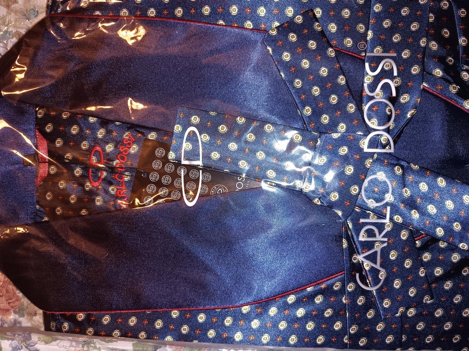 Klasik Lacivert Erkek Pijama, sabahlık takim - Görsel 3