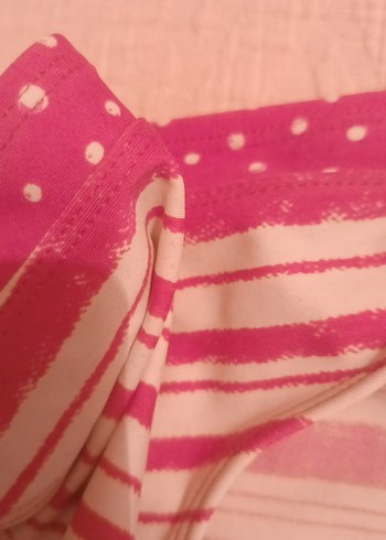11-12 Yaş Beden pembe Renk Pembe Bikini Takımı