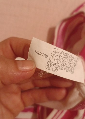 11-12 Yaş Beden Pembe Bikini Takımı