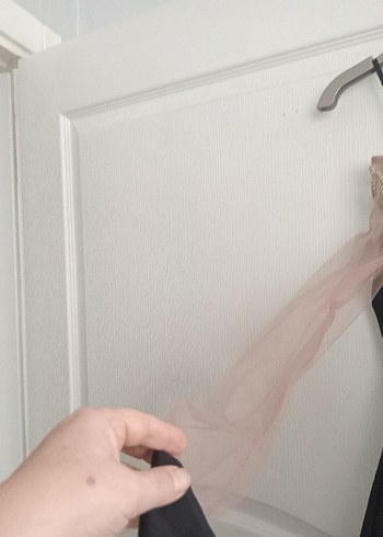 Siyah Nakışlı Abiye Elbise - Görsel 4