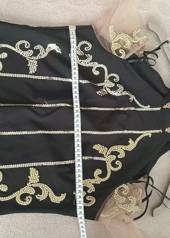 Siyah Nakışlı Abiye Elbise - Görsel 6