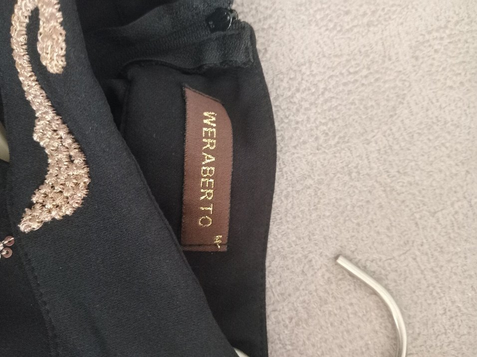 Siyah Nakışlı Abiye Elbise - Görsel 5