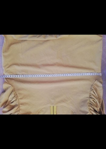 Bej Siyah Kuşaklı Uzun Kadın Elbise - Görsel 7