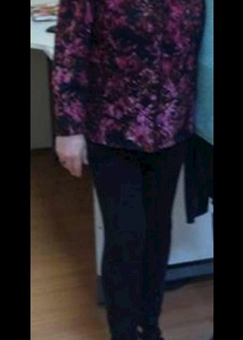 Bordo Bağlama Desenli Düğmeli Kadın Ceket - Görsel 4