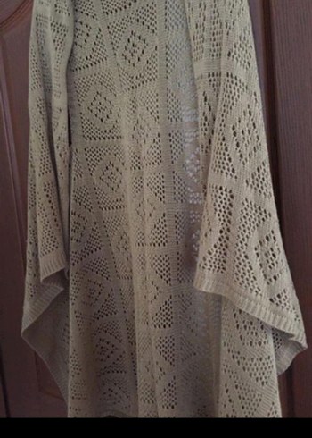 Bej Örgü Bohem Kadın Yelek - Görsel 4