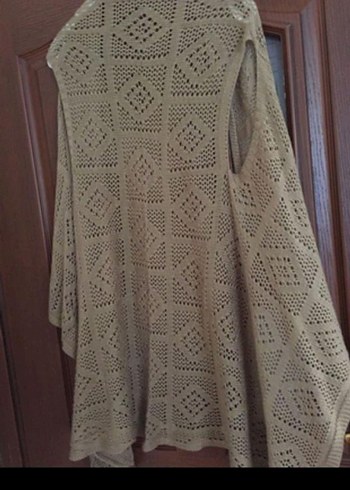 Bej Örgü Bohem Kadın Yelek - Görsel 3