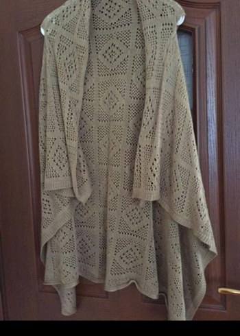 Bej Örgü Bohem Kadın Yelek - Görsel 2