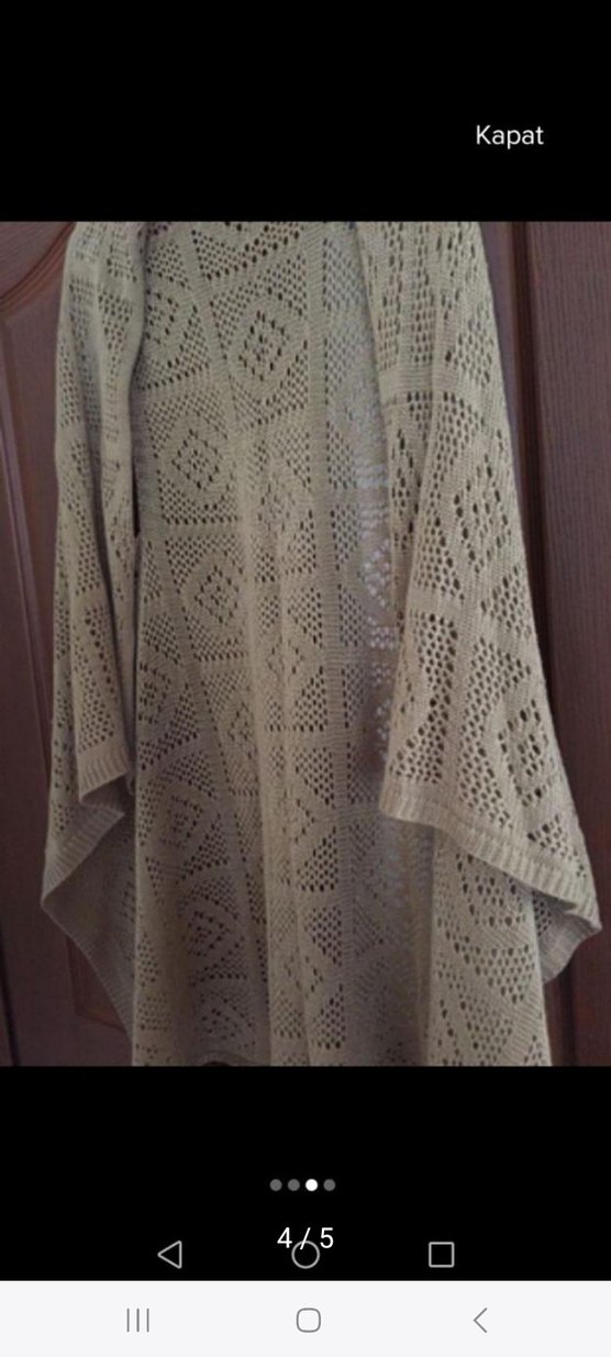 Bej Örgü Bohem Kadın Yelek - Görsel 4