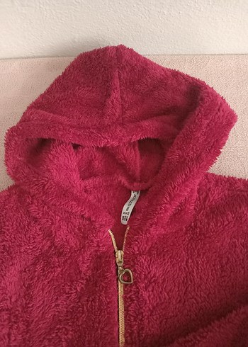 Bordo Kapüşonlu Fermuarlı Kadın Ceket - Görsel 4