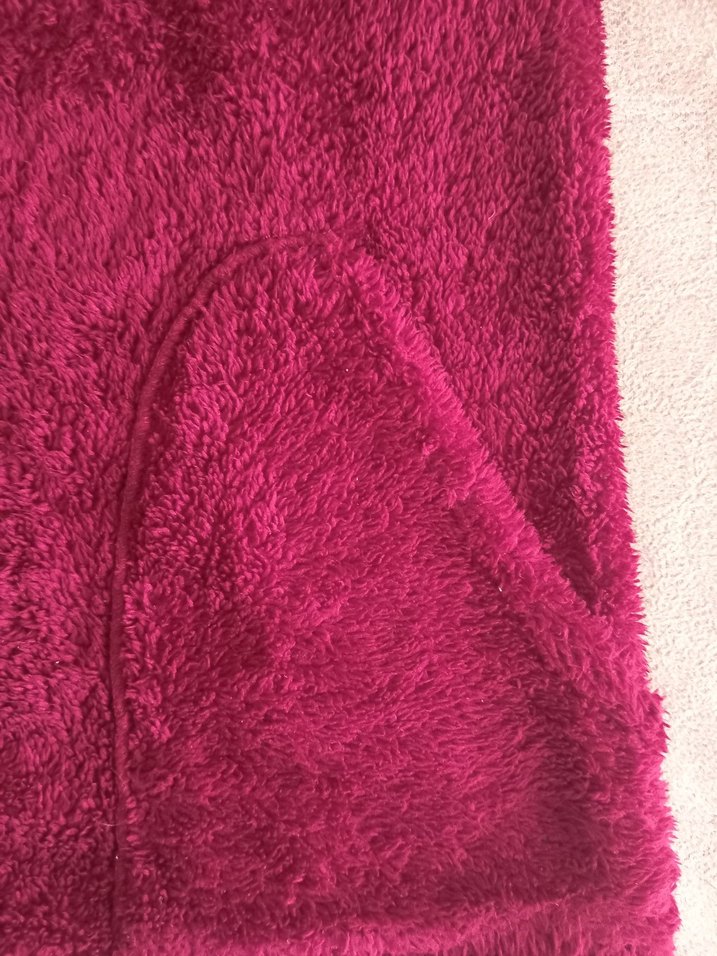 Bordo Kapüşonlu Fermuarlı Kadın Ceket - Görsel 3