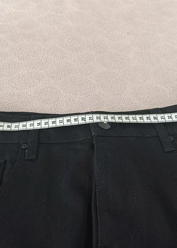 Siyah Midi Kadın Kot Pantolon - Görsel 8