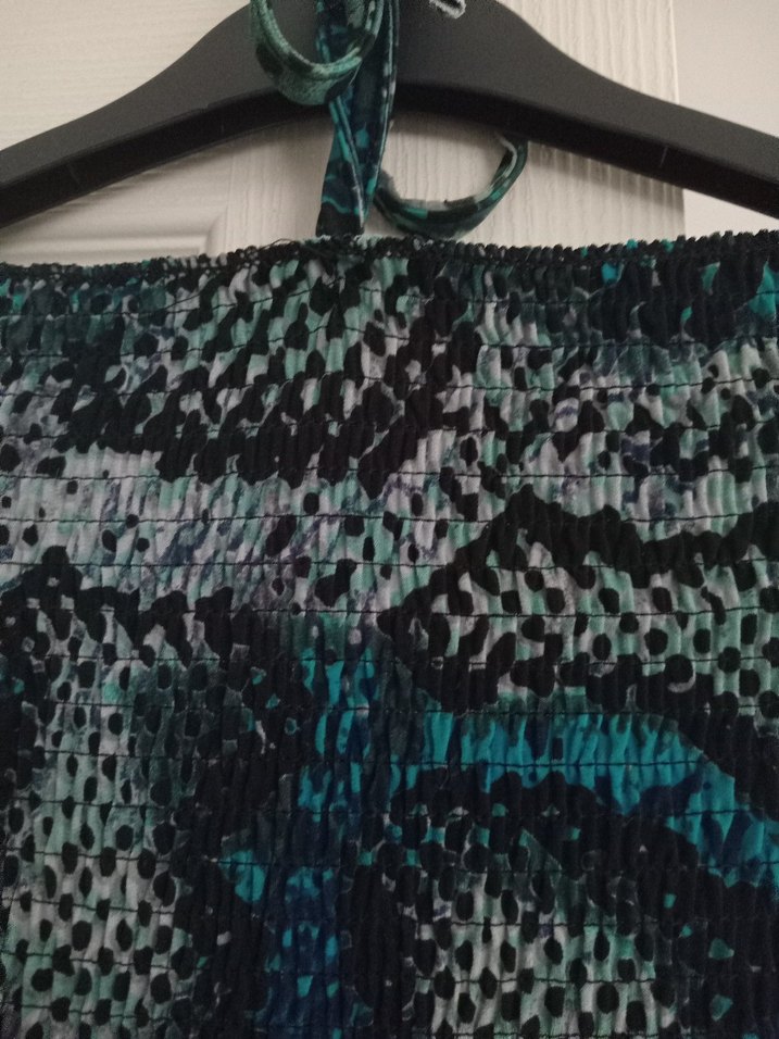 Kadın Lacivert Uzun Boyundan Askılı Salaş Tulum - Görsel 3