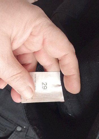 Kızlar için siyah simli jeans - Görsel 6