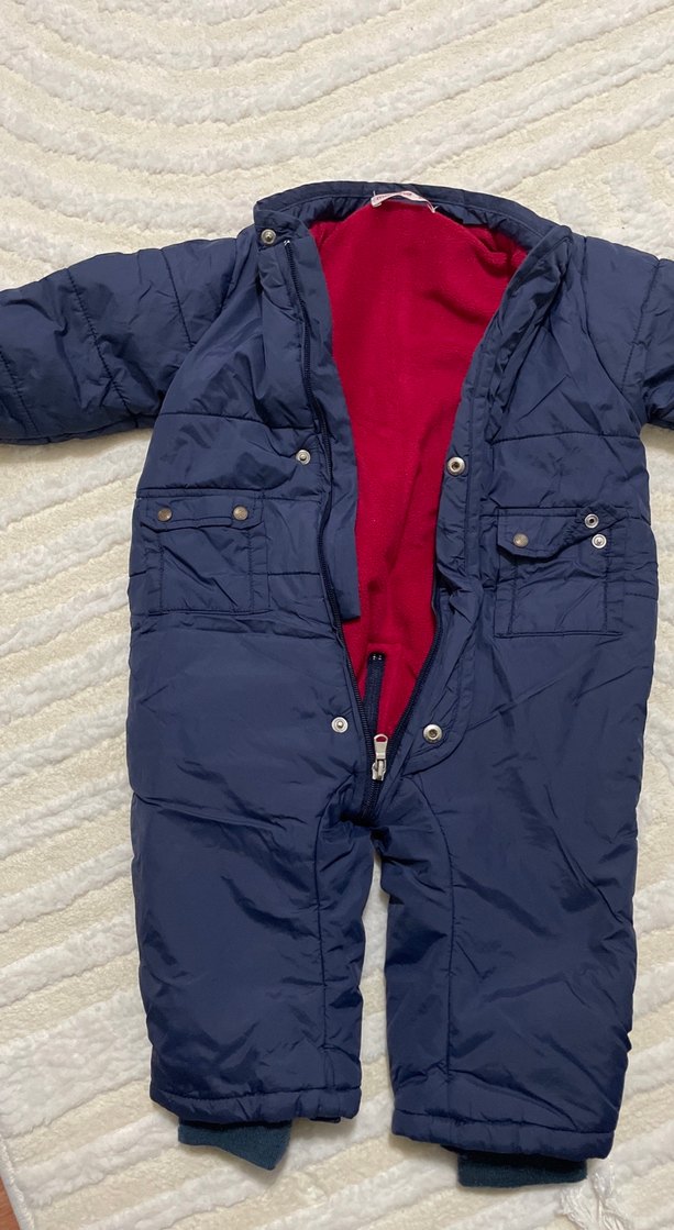 Koyu Mavi Fermuarlı Bebek astronot Tulumu - Görsel 5