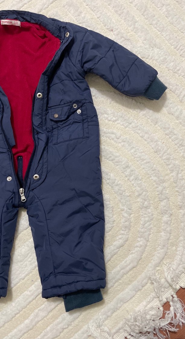 Koyu Mavi Fermuarlı Bebek astronot Tulumu - Görsel 3