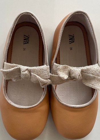 Kız Çocuk Bej Deri Babet Ayakkabı - Görsel 3