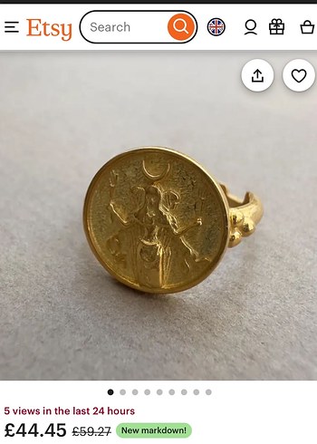 Vintage Altın Yüzük - Görsel 3