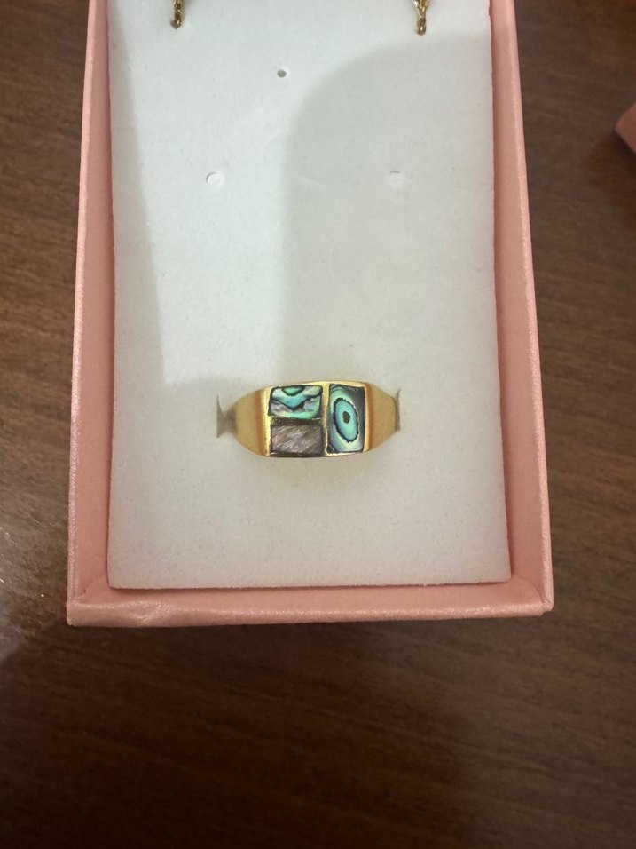 Özel okyanus sedef taşlı yüzük - Görsel 2