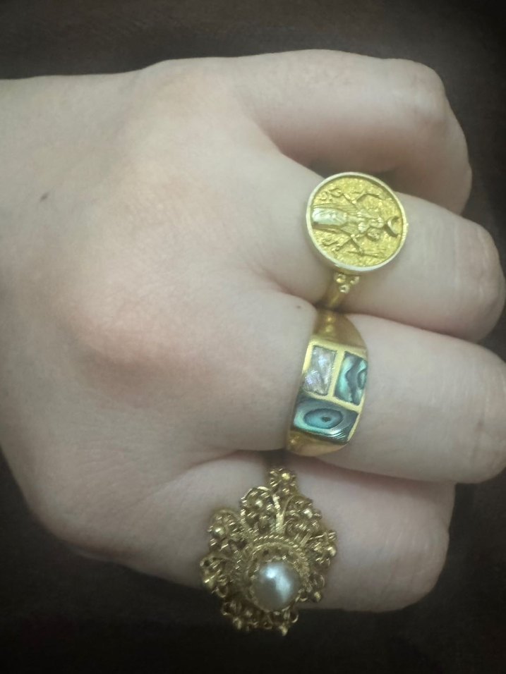 Özel okyanus sedef taşlı yüzük - Görsel 5