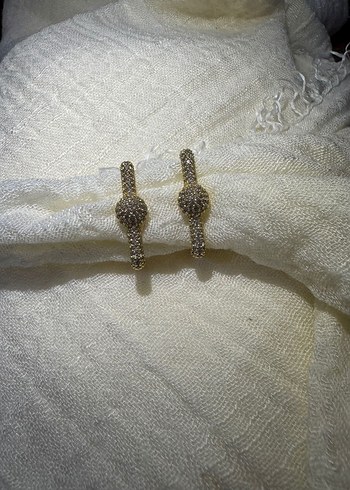 Mini taşlı küpe - Görsel 6