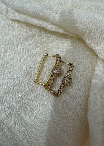 Mini taşlı küpe - Görsel 5