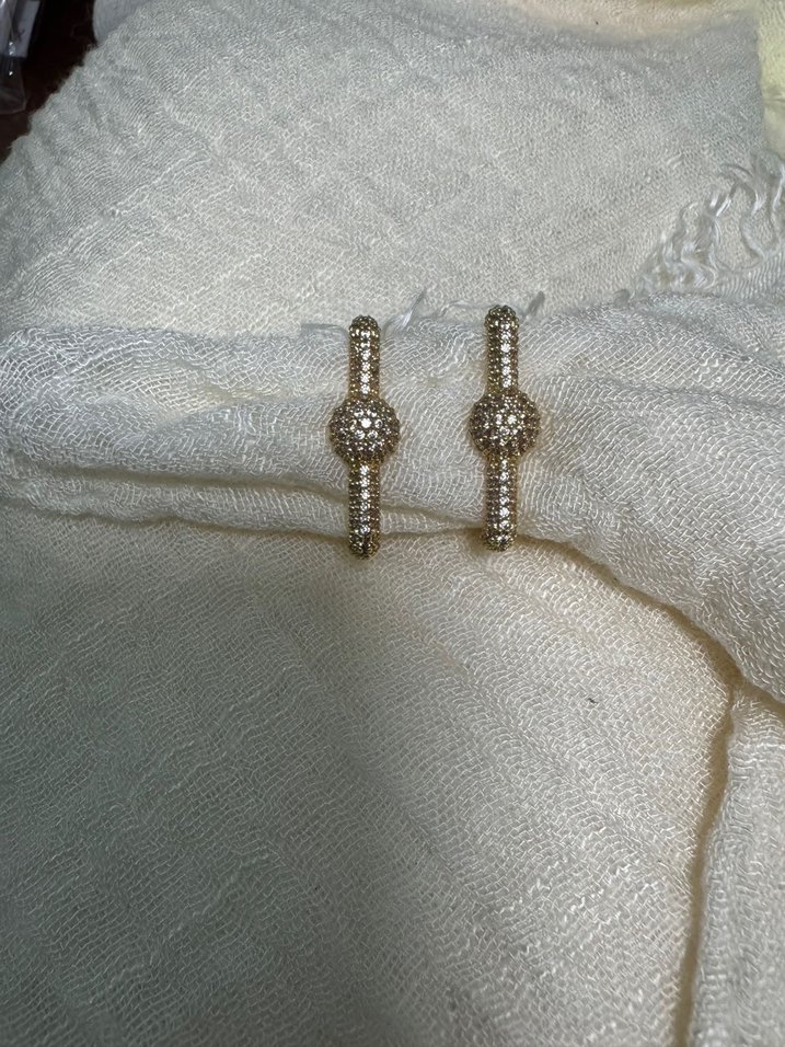 Mini taşlı küpe - Görsel 2