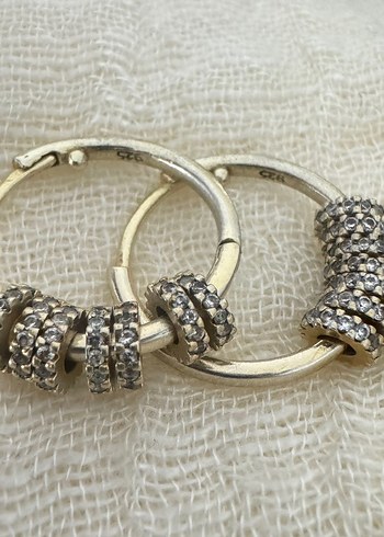 Altın Renk Mini taşlı Küpe - Görsel 4