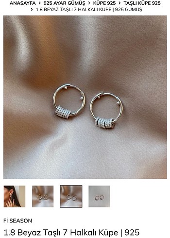 Altın Renk Mini taşlı Küpe - Görsel 2