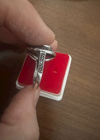 So Chic antika markazit + cameo yüzük - Görsel 5