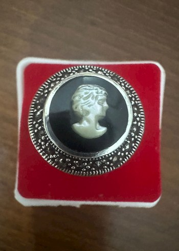 So Chic antika markazit + cameo yüzük - Görsel 3