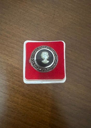 So Chic antika markazit + cameo yüzük - Görsel 2