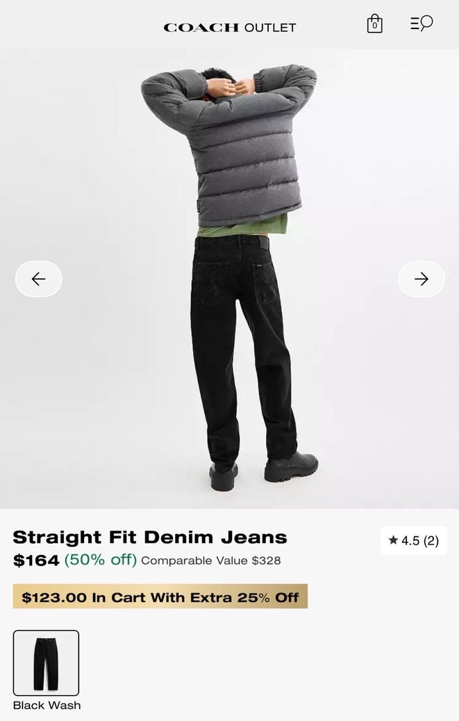 Düz Kesim Siyah Denim erkek Jean - Görsel 2