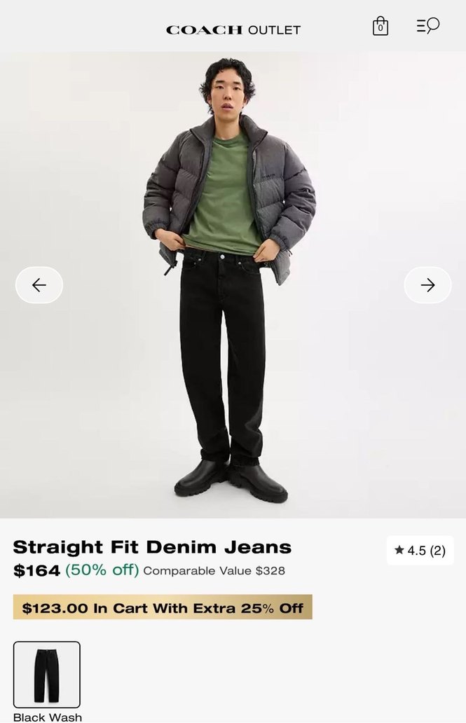 Düz Kesim Siyah Denim erkek Jean - Görsel 3