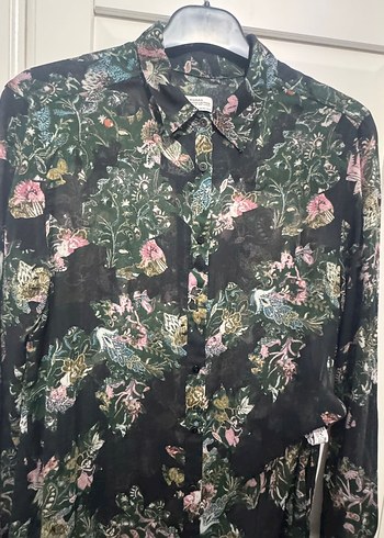 Zara Çiçek Desenli Uzun Kollu Bohem Elbise - Görsel 5